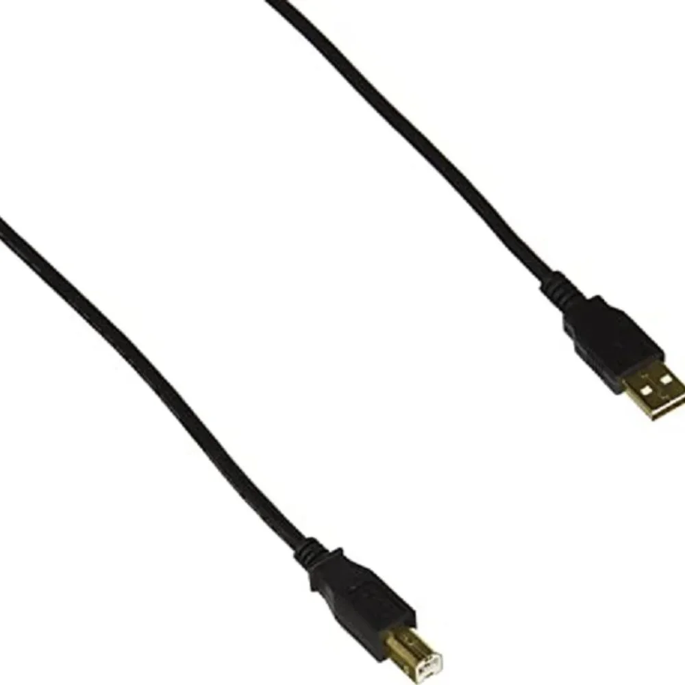 NEW Gigaware 3-Feet USB 2.0 A Male to B Male 28/24AWG Cable (Silver) Wire Cord